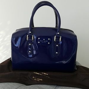 Kate Spade Navy Patent Leather Satchel